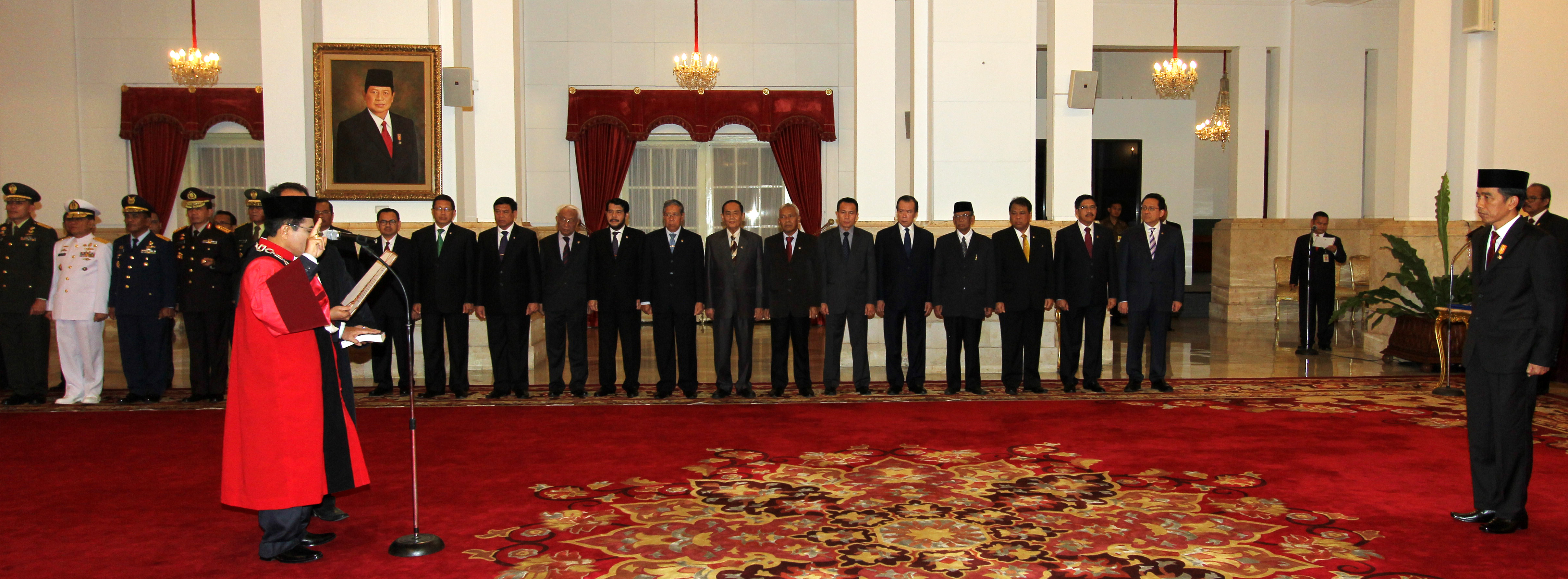 Pembacaan Sumpah dihadapan Pemuka Agama yang disaksikan oleh Presiden Republik Indonesia di Istana Negara 28 April 2015
