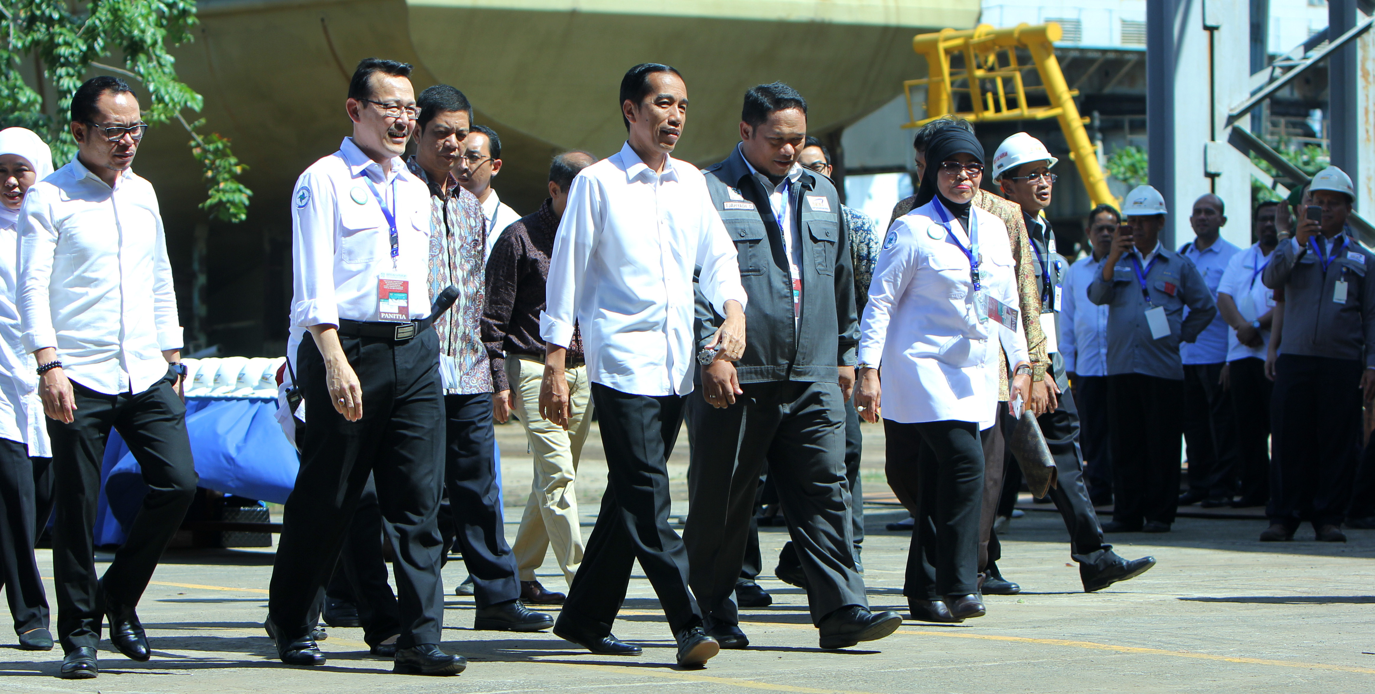 Presiden hadir dalam pembagian Kartu Indonesia Sehat di PT Dok dan Perkapalan Kodja Bahari Cilincing