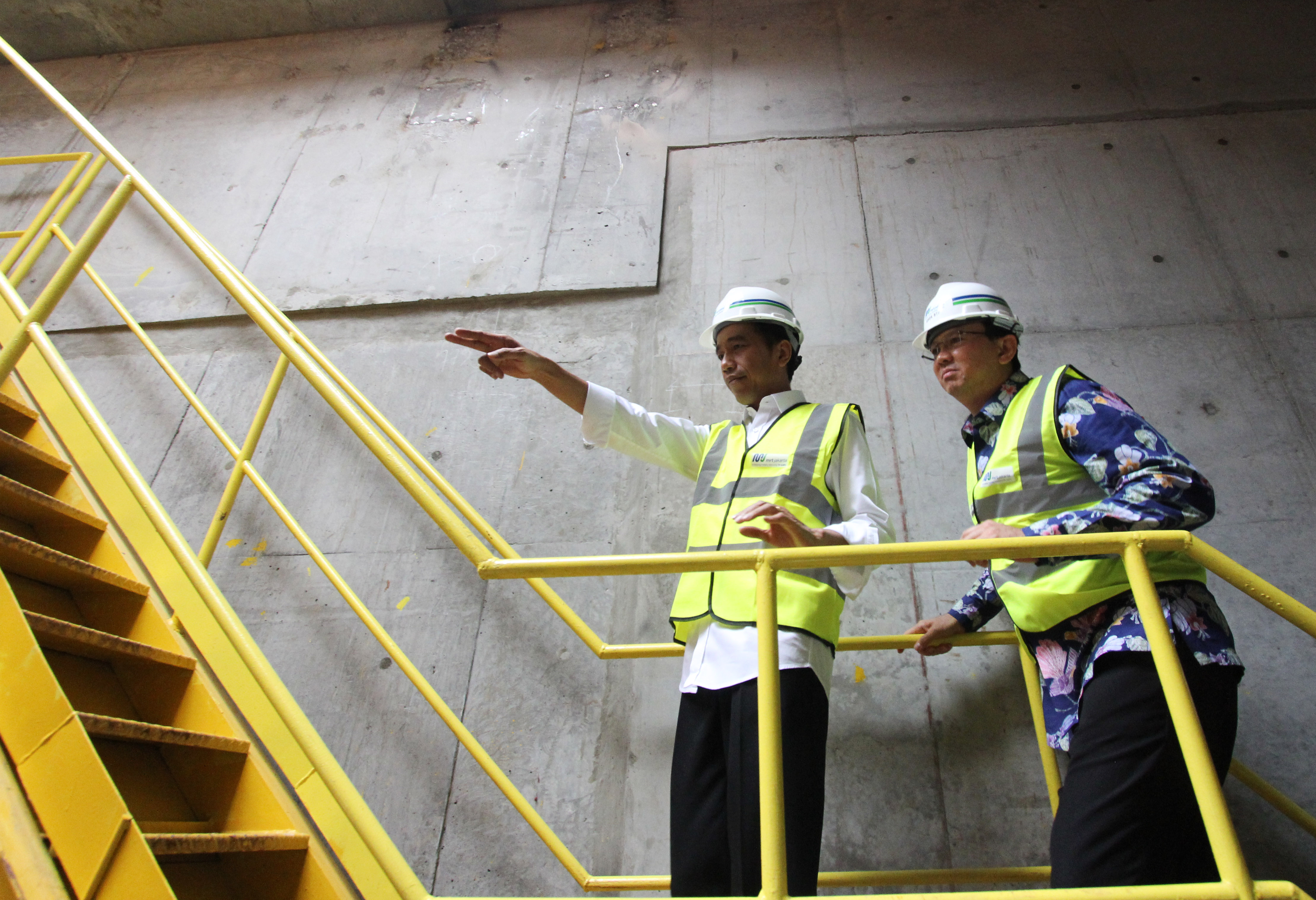 Presiden Joko Widodo Melakukan Peninjauan Proyek MRT Jakarta. FOTO : VIBIZMEDIA.COM/RULLY