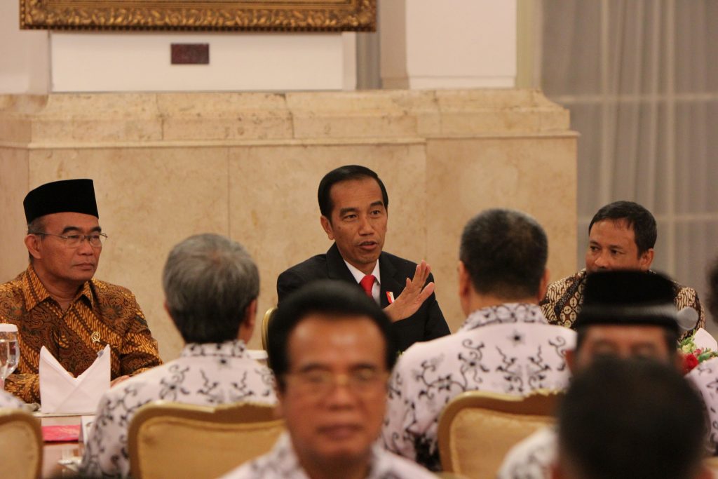 Presiden Joko Widodo mengundang para pengurus PGRI se Indonesia makan siang di Istana Negara. FOTO : VIBIZMEDIA.COM/RULLY
