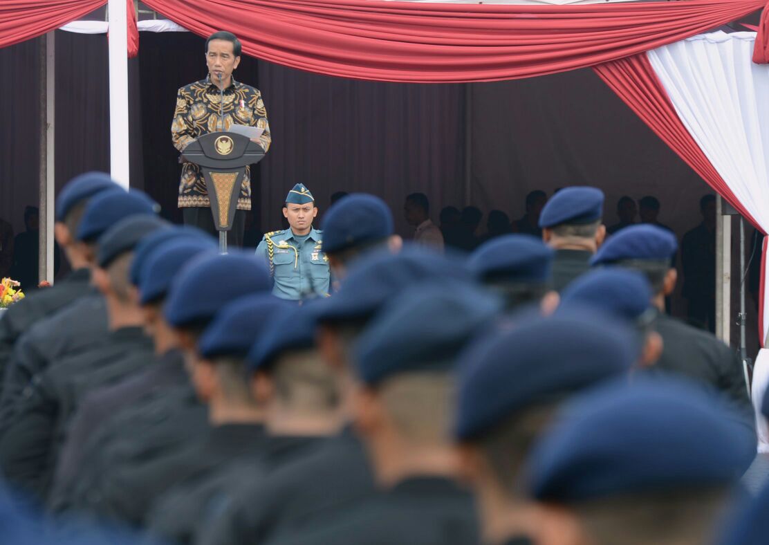 Pengarahan Presiden RI kepada Pasukan Brimob,11 Nov 2016 (Photo: Setkab)