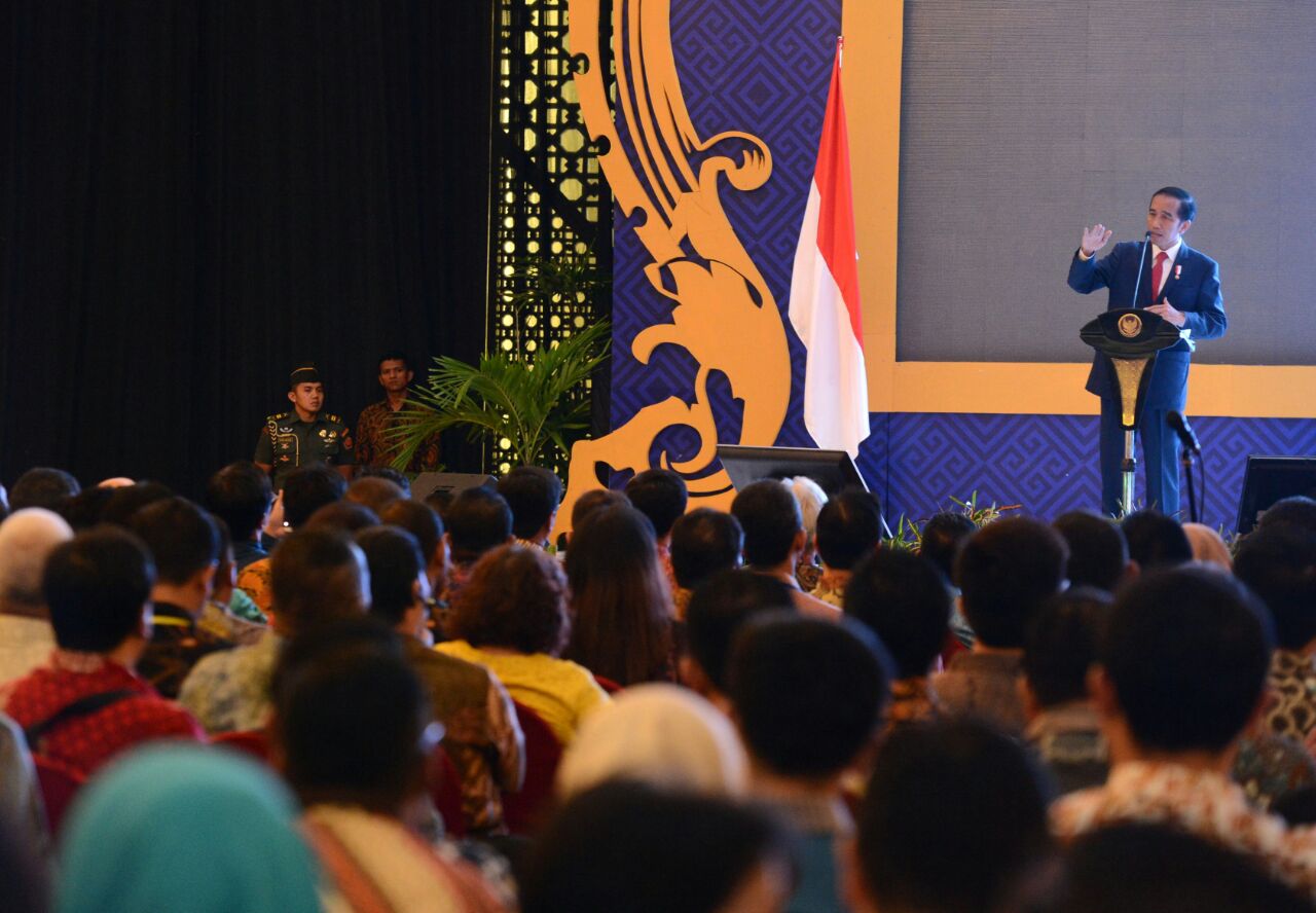 Sosialisasi tax amnesty periode II di hotel Clarion Makassar, Sulawesi Selatan. Foto: Setpres.