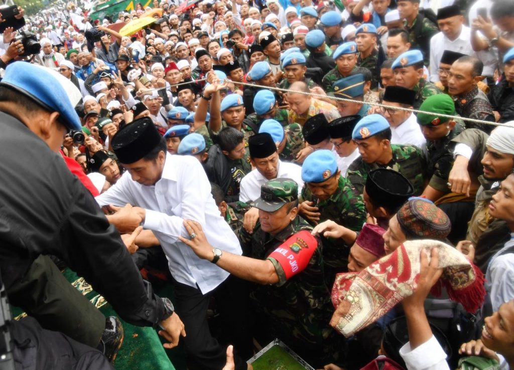 Presiden hadir dalam doa bersama di Monas. FOTO : SETPRESS