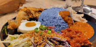 Nasi Kerabu Makanan khas Malaysia (Foto: Satrio D/ Kontributor Vibizmedia)