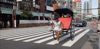 Jinrikisha Becak Orang Khas Jepang